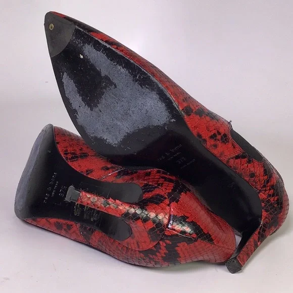 Rag & Bone Beha Snake Embossed Red - Picture 9 of 15